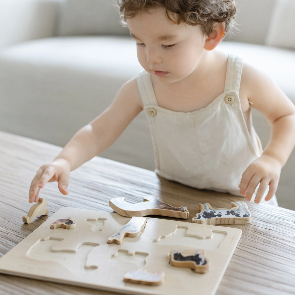 Farm Animals Chunky Wooden Puzzle - Paige Tate