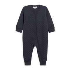 Navy Brighton Quilted Jacquard Romper - Kendi by Colored Organics