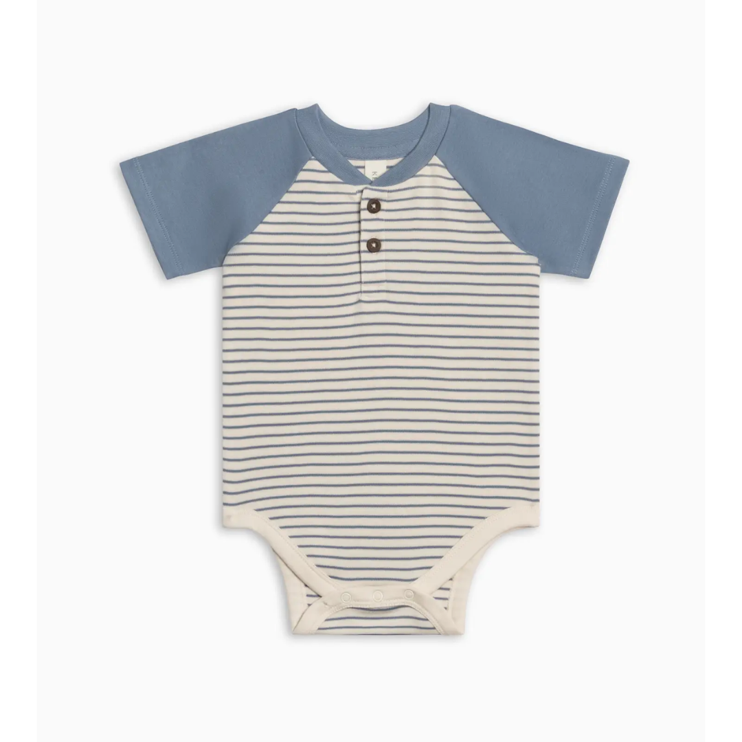 Bay Stripe Sosa Raglan Bodysuit - Colored Organics
