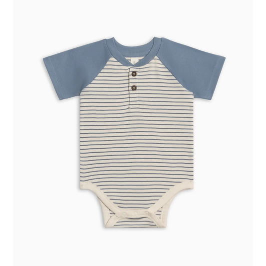 Bay Stripe Sosa Raglan Bodysuit - Colored Organics