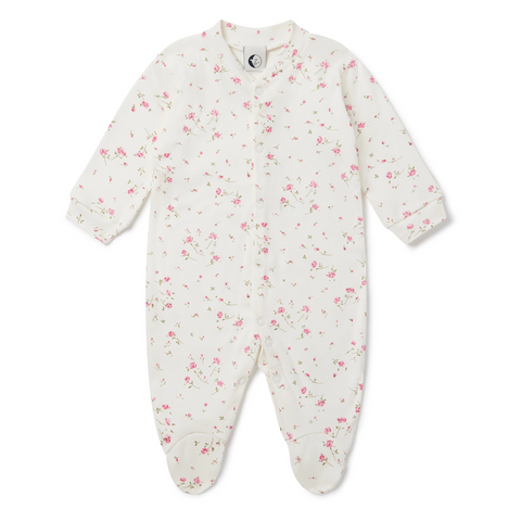 Vintage Rose Baby Sleepsuit - Sleepy Doe