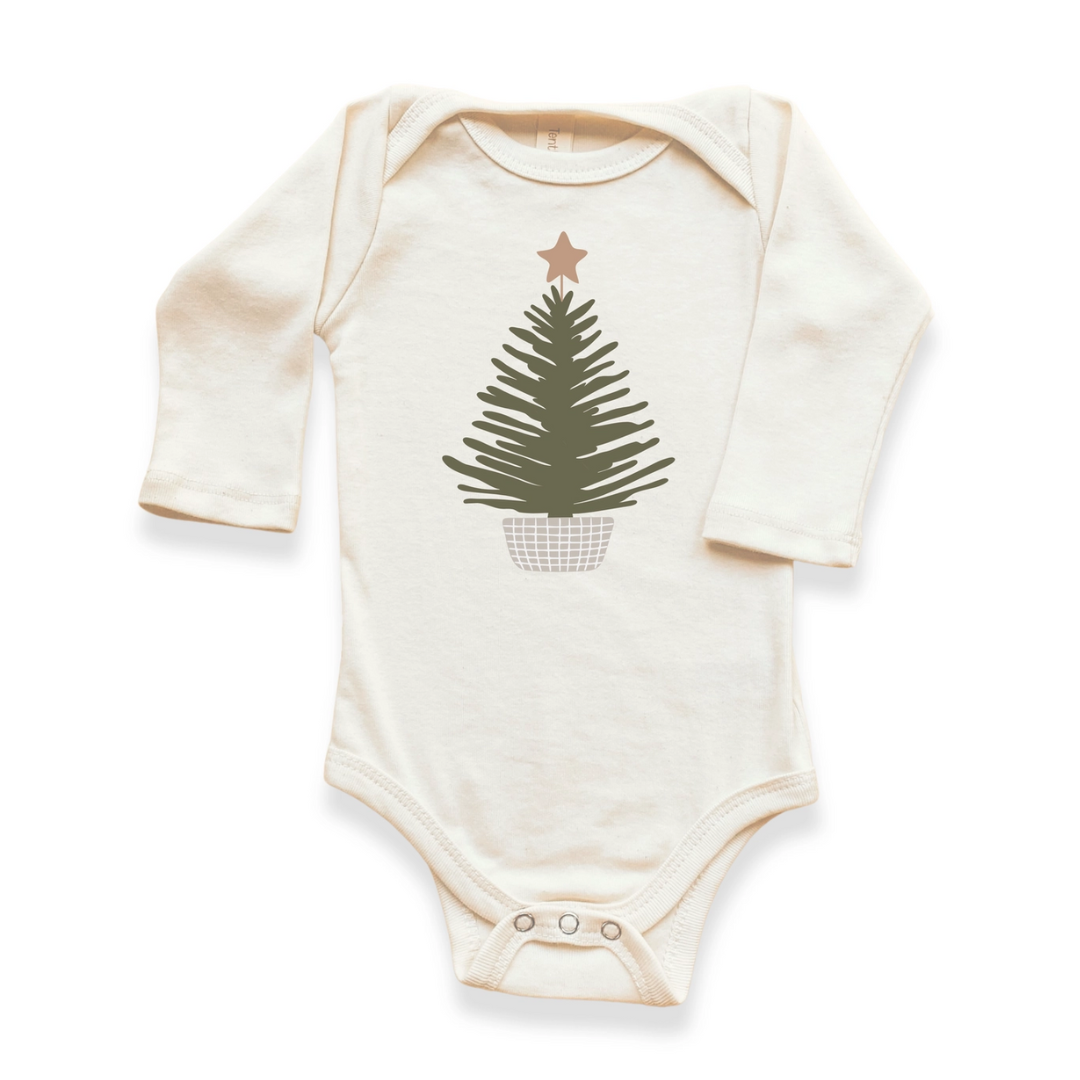 Holiday Tree Long Sleeve Bodysuit - Tenth & Pine