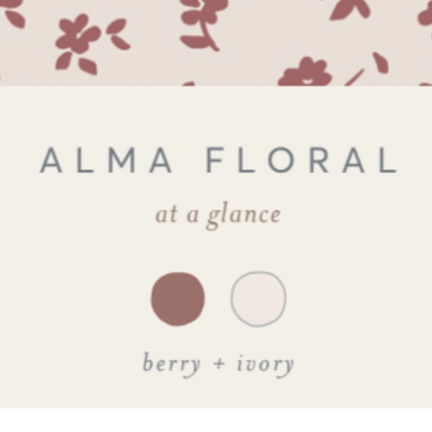 Berry Alma Floral Knot Bow Wrap - Colored Organics