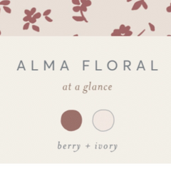 Berry Alma Floral Afton Bodysuit - Colored Organics