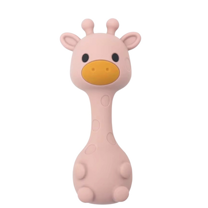 Giraffe Silicone Rattle - Three Hearts