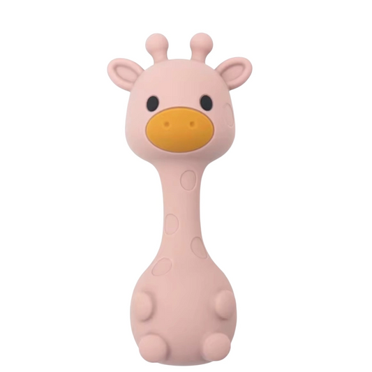 Giraffe Silicone Rattle - Three Hearts