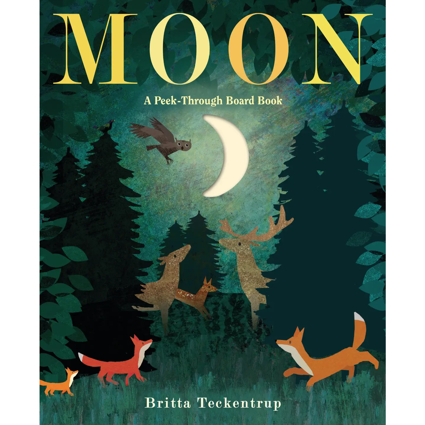 Moon Peek Through Board Book - Britta Teckentrup