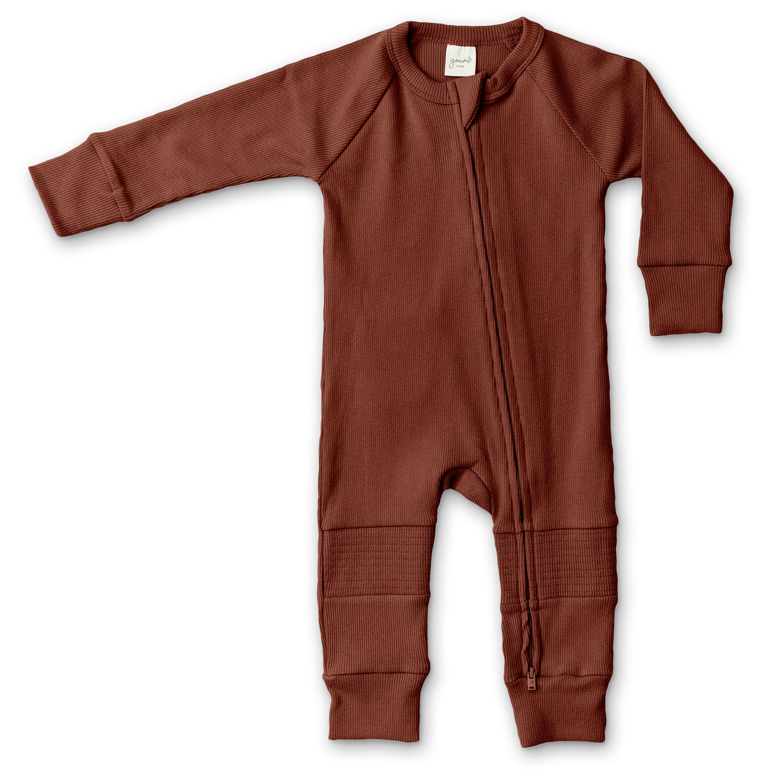 Redwood Long Sleeve Rib Knit Jumpsuit - Goumi