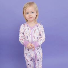 Rainbow Unicorn Convertible Romper - Bird & Bean