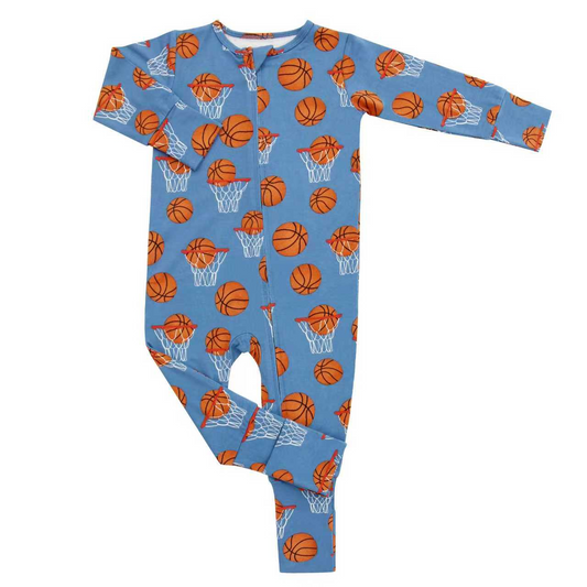 Basketball Hoops Convertible Romper - Sweet Bamboo