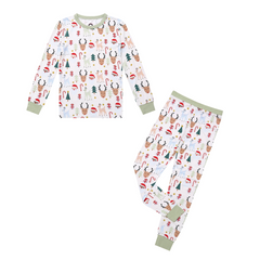 Santa and Friends Holiday Toddler Pajama Set - Emerson & Friends