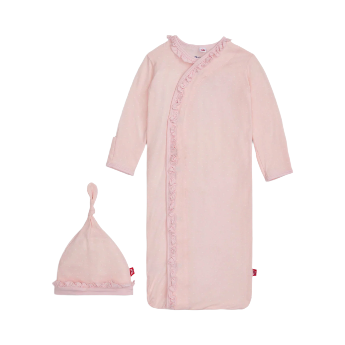 Pin Dot Pink Ruffle Gown & Hat - Magnetic Me