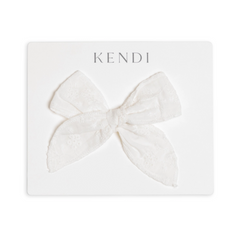 Eyelet Coconut Bow Clip - Kendi by Colored Organics