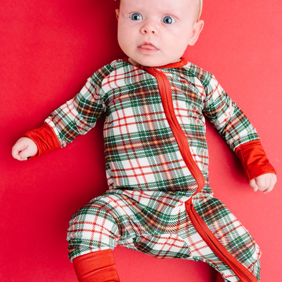 Christmas Plaid Bamboo Sleeper - Little One Shop