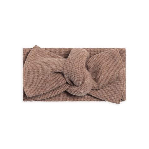 Heather Mocha Waffle Knot Bow Wrap - Kendi by Colored Organics