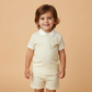Dotty Gingham Collar Tee & Short Set - Makemake Organics