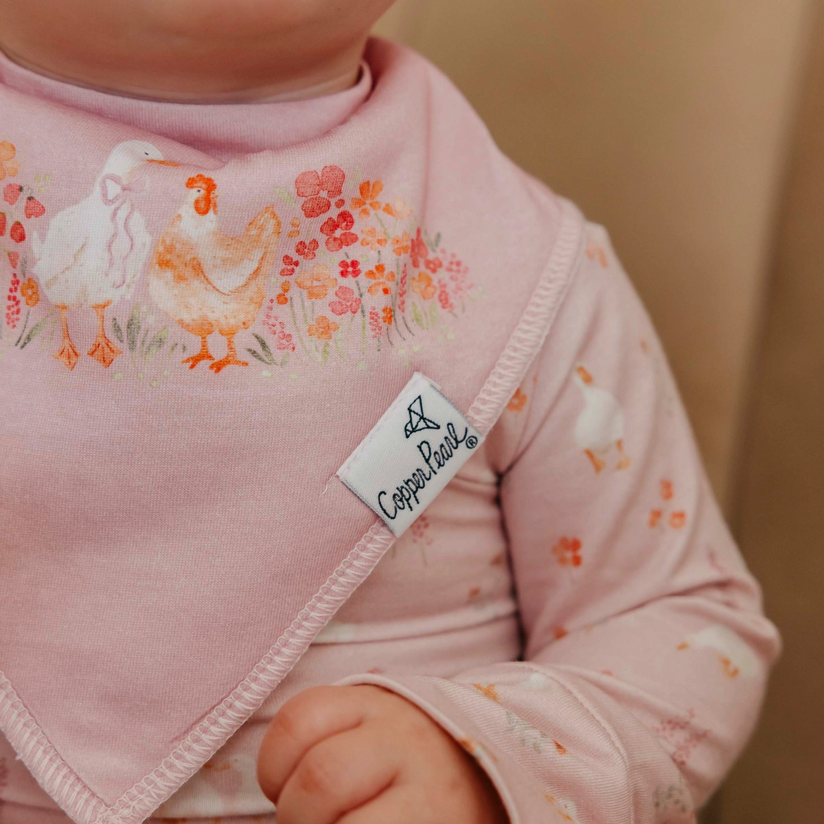 Gigi Bandana Bibs - Copper Pearl
