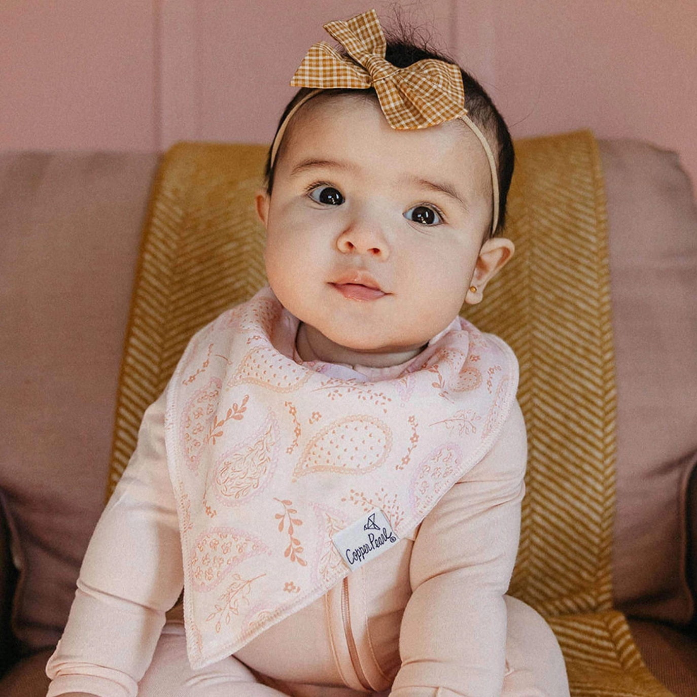 Cheyenne Bandana Bibs - Copper Pearl