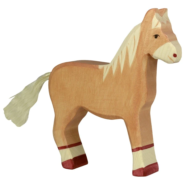 Standing Light Brown Horse - Holtztiger