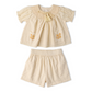 Butter Yellow Smocked Top & Short Set - Makemake Organics