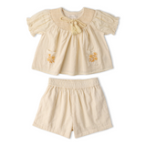 Butter Yellow Smocked Top & Short Set - Makemake Organics