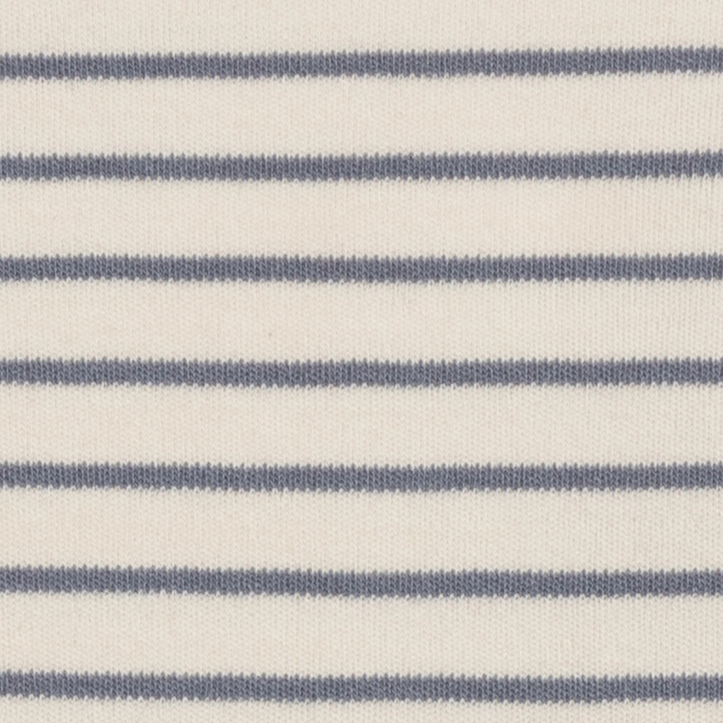 Denim Summit Stripe Peyton Footed Sleeper - Colored Organics
