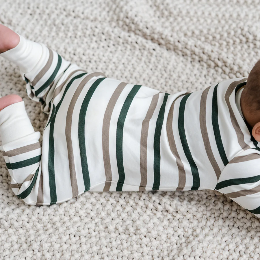 Trevor Stripe Aspen Romper - Colored Organics