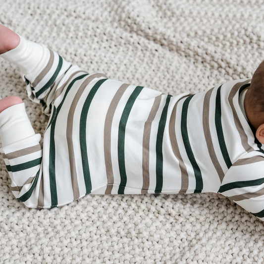 Trevor Stripe Aspen Romper - Colored Organics