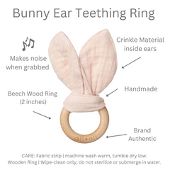 Crinkly Bunny Ears Teething Toy - Ali + Oli