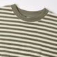 Spruce Stripe Velour Sweatshirt - Quincy Mae