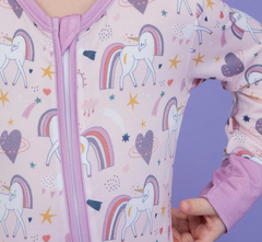 Rainbow Unicorn Convertible Romper - Bird & Bean