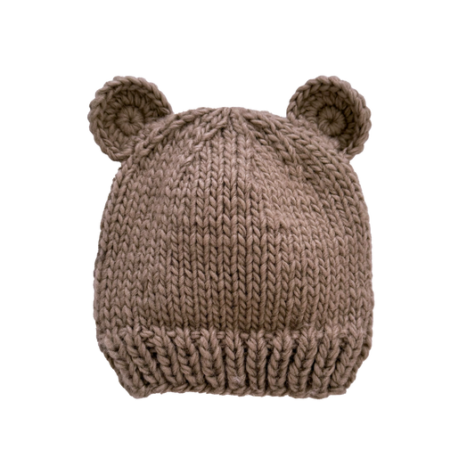 Tan Bear Hat - The Blueberry Hill