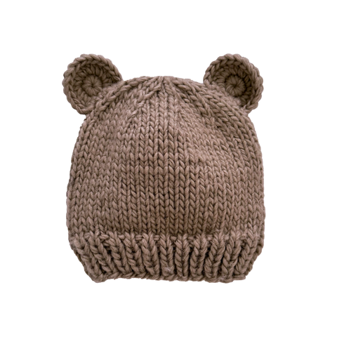 Tan Bear Hat - The Blueberry Hill