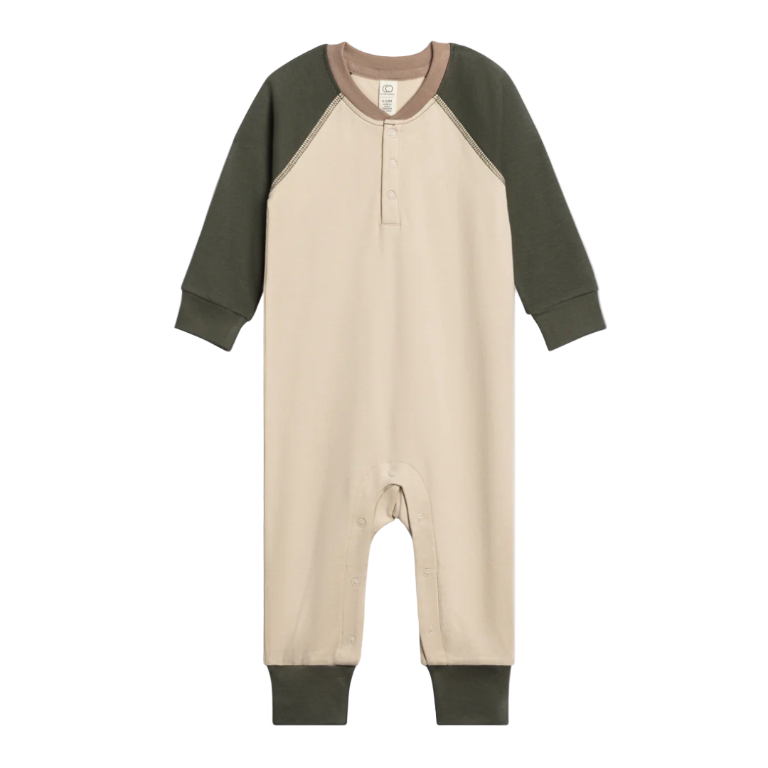 Oat & Pine Brix Henley Romper - Kendi
