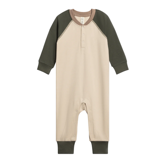 Oat & Pine Brix Henley Romper - Kendi