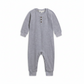 Ashen Crosby Waffle Henley Romper - Kendi