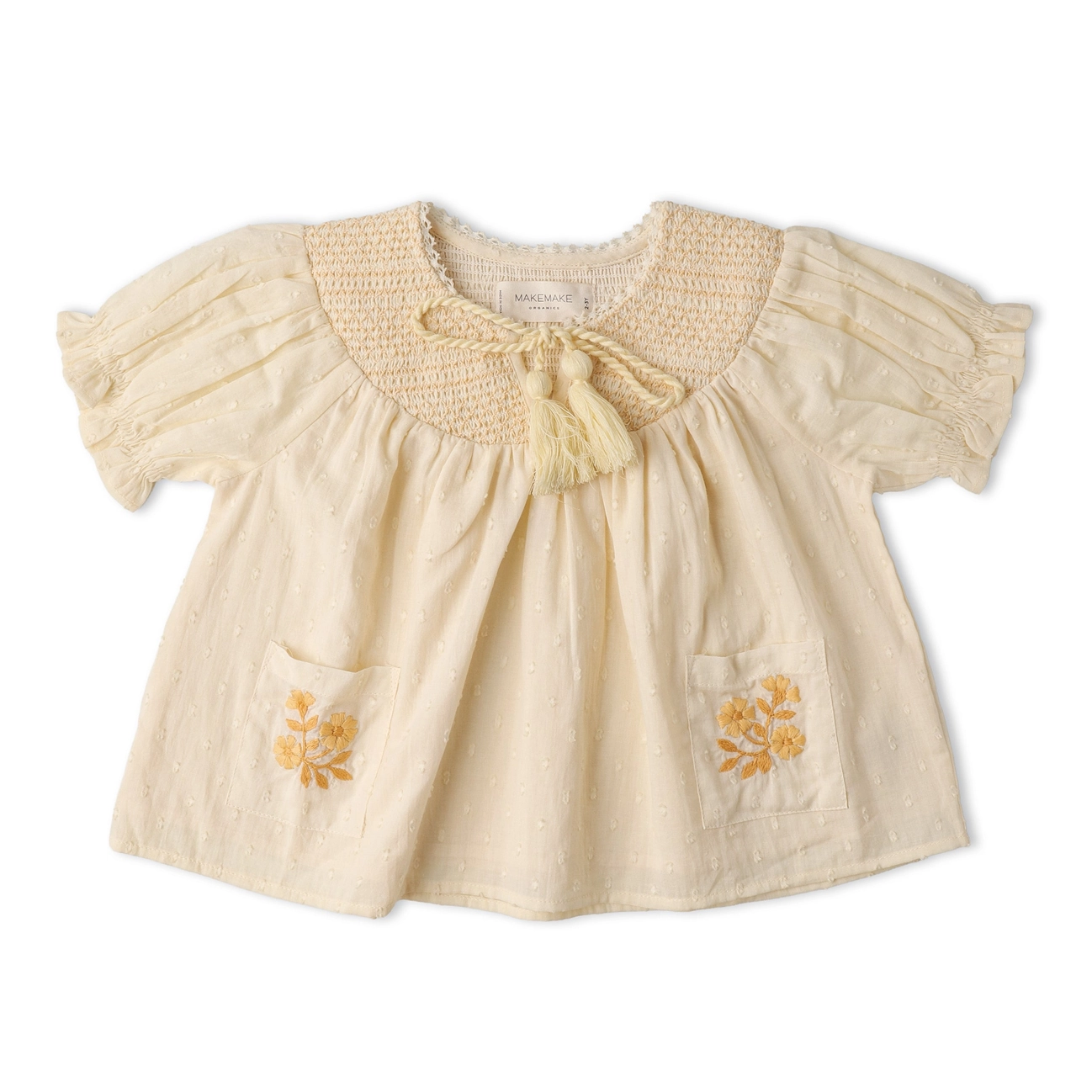Butter Yellow Smocked Top & Short Set - Makemake Organics