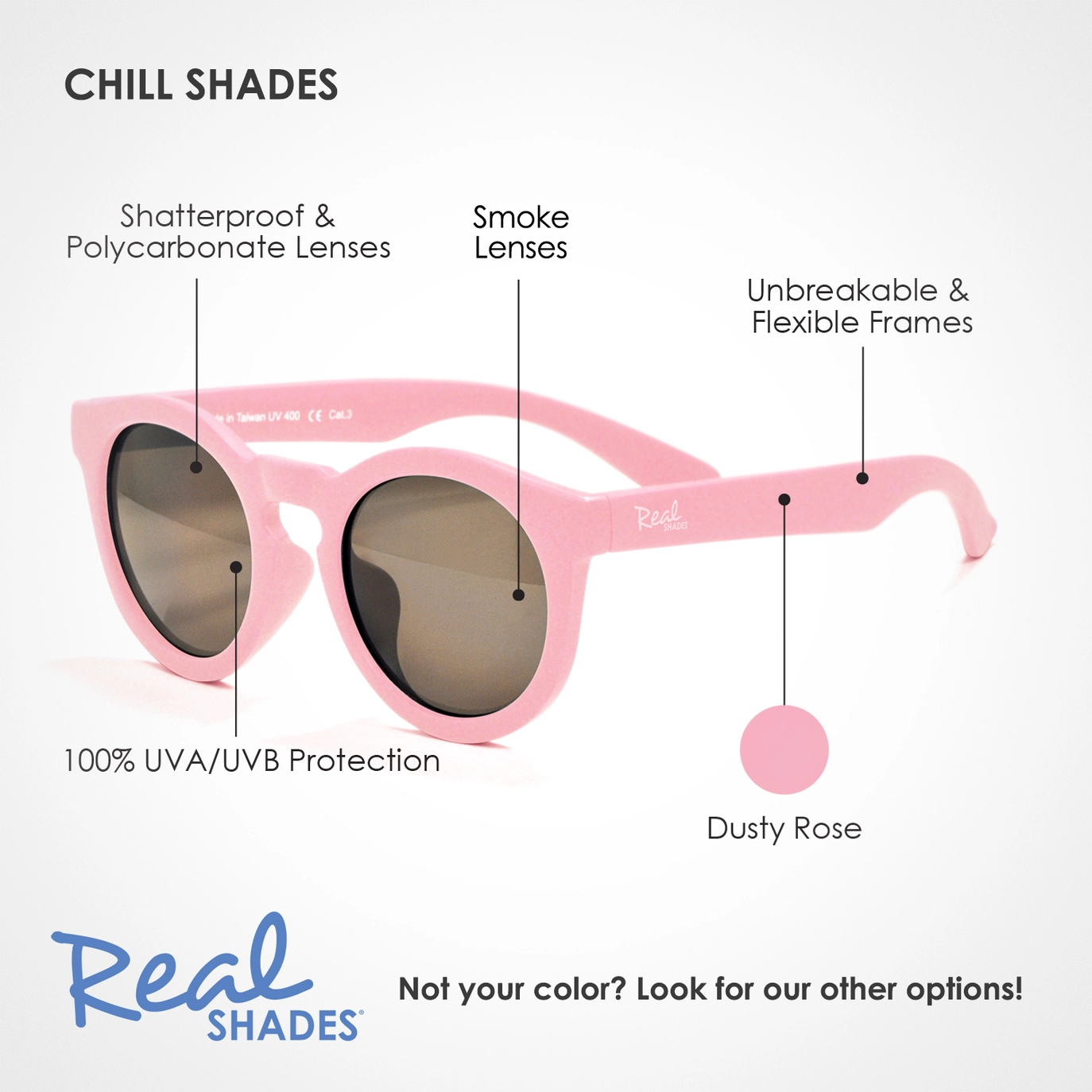 Dusty Rose Chill Sunglasses - Real Shades