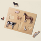 Farm Animals Chunky Wooden Puzzle - Paige Tate