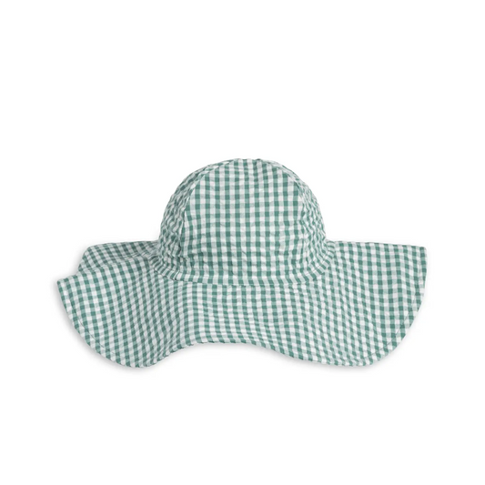 Laguna Gingham Seersucker Sun Hat - Kendi