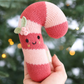 Blush Stripe Candy Cane - Cuddle + Kind