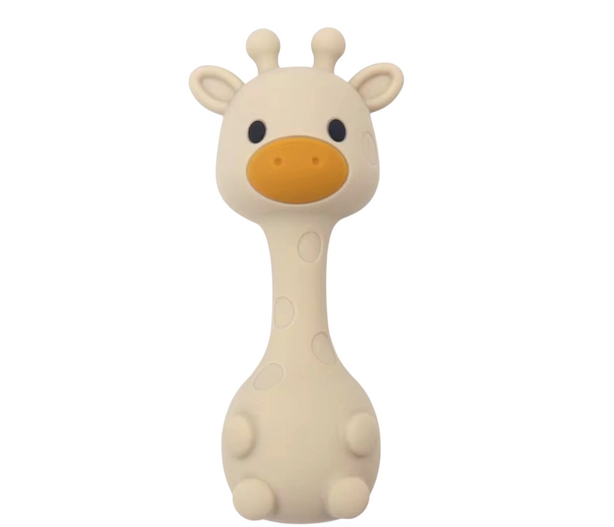 Giraffe Silicone Rattle - Three Hearts