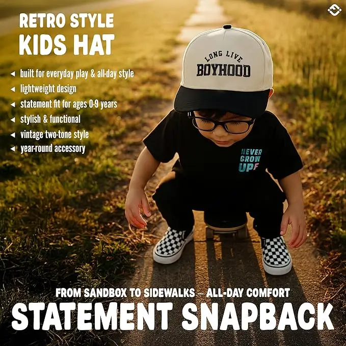 Long Live Boyhood Two Tone Vintage Cap - Funky Junque