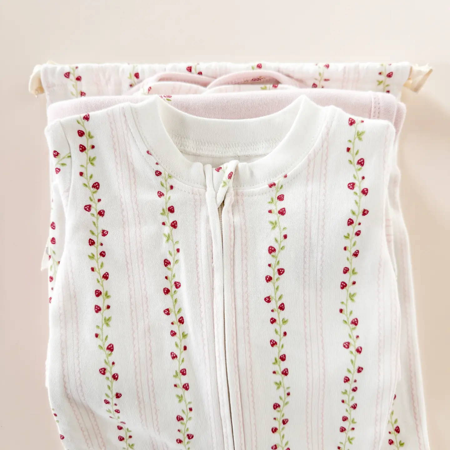 Strawberry Zipper Romper - The Blueberry Hill