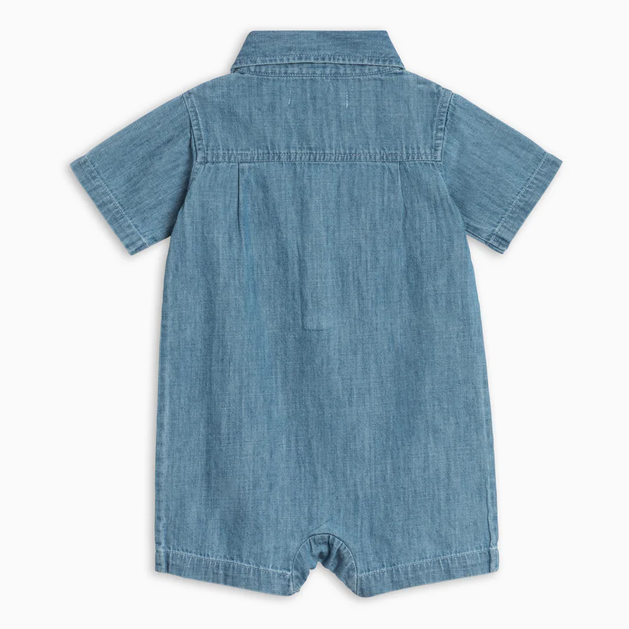 Ted Chambray Collared Romper - Kendi