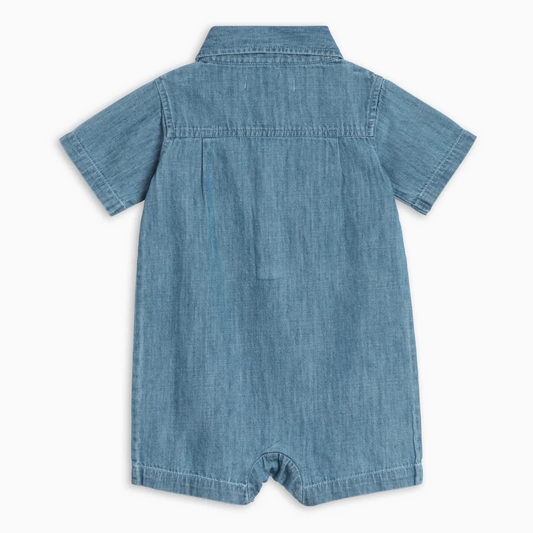 Ted Chambray Collared Romper - Kendi