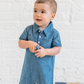 Ted Chambray Collared Romper - Kendi