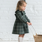 Pine Plaid Rya Flannel Ruffle Dress  - Kendi