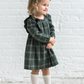 Pine Plaid Rya Flannel Ruffle Dress  - Kendi