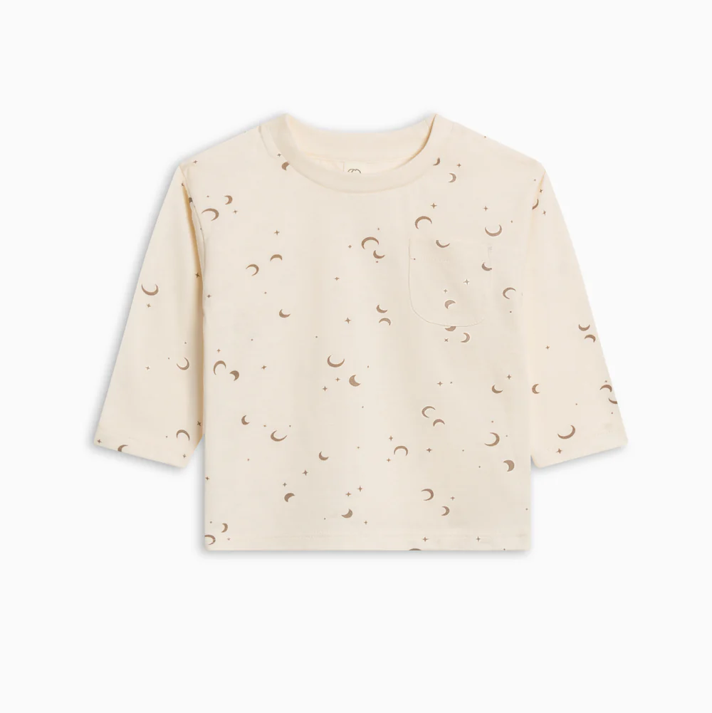 Taupe Moon Reese Drop Shoulder Tee - Colored Organics